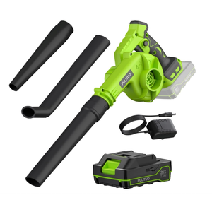 Cordless Leaf Blower with Battery and Charger,Electric Lightweight Battery Powered Leaf Blower for Lawn Care,5 Speed Mode,Green