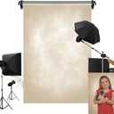 Kate 5x7ft/1.5x2.2m Light Yellow Backdrop Little Brown Gold Abstract Texture Portrait Photography Backgrounds Photo Studio Props (Beige)