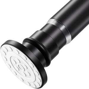 XIQIYY Small Tension Curtain Rod 18-32 Inch Spring Tension Rod Short Shower Curtain Rod No Drilling Adjustable Black Shower Rod,Heavy Duty