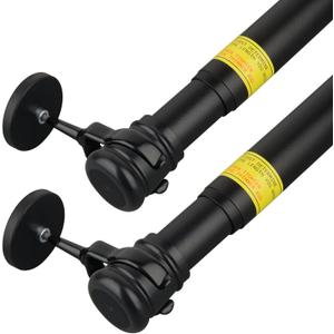 MUTUACTOR 2PCS Magnetic Curtains Rods,No Drilling Heavy-Duty Magnetic Door Curtain Rods for Metal Doors 13 to 26,Adjustable Window Curtain Rod Anti-Slip Y-Clamp Magnet Holders for Heavy Curtains