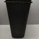 Amazon Basics Rectangular Plastic Office Wastebasket, Easy to Clean, 10 Gallon, Black, 2-Pack