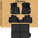 OEDRO Upgraded Floor Mats Fit for 2019-2024 BMW X3, TPE All Weather Floor Liners Custom Fit for BMW X3 30i M40i X3M, Only for Car Without Spare tire (NOT fit X3 30e), Floor Mats Trunk Liner, Black