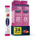 Pedialyte Fast Hydration Electrolyte Powder Packets, Strawberry, Hydration Drink, 24 Single-Serving Powder Packets, No BB Date