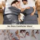 Bedsure Comforter Duvet Insert - Quilted Comforters Oversized King Size, All Season Duvet, GentleSoft Down Alternative Bedding, with 8 Tabs, Gifts for Women/Men, Grey, Oversized King 116 x 98 Inches