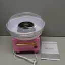 Nostalgia Vintage Hard and Sugar Free Candy Countertop Cotton Candy Maker, Includes 2 Reusable Cones And Sugar Scoop  Pink