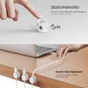 2 x 12 Pack Cord Organizer Holder,with a 8 mm (0.32 inches) Diameter, Accommodates Most Cables,Featuring a 360 Rotating Shaft,Cable Management Clips,for Home,Office,Car,Desk,Nightstand