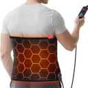 Heating Pad for Back Pain Relief: 2X Graphene Extra Hot 160 Electric Heating Pad for Back Lumbar Hips - Deeper Relieve Stiffness for Dad Mom - 12" x 44" 4H Auto Off & 8 Heat Settings (Black)