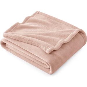 Bedsure GentleSoft Fleece Throw Blanket Dusty Pink - 300GSM Blankets for Couch, Sofa, Bed, Soft Lightweight Plush Cozy Throws for Toddlers, 50x60 inches