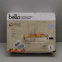 bella Make & Take XL Electric Skillet, Fits-anywhere kitchenware, EverGood Ceramic Coating, Adjustable Temperature & Dishwasher-Safe Tempered Glass Lid, Cast Aluminum Base, 1200 Watt, Oatmilk