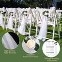 20 Sets Wedding Aisle Decorations, 39.4 Inches Artificial Silk Rose Flowers with Long Tulle Tails for Church Pew Chair Bench, Ceremony Reception Party Bridal Shower Arrangements - Champagne