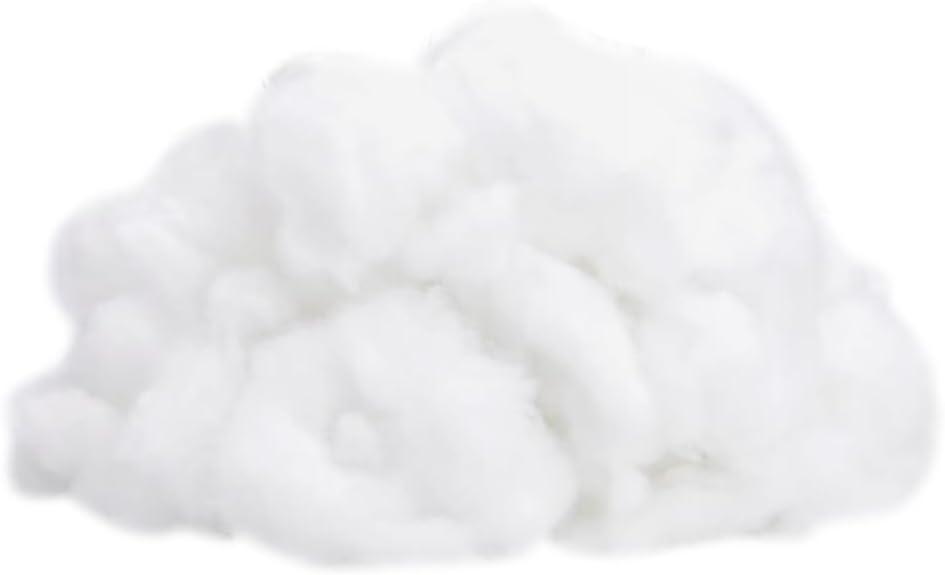 100g Polyester Fiber Fill Stuffed Animals Filing White Fluffy Pillow Stuffing High Resilience Stuffing Cushions Filling Stuffing for Dolls Crafts