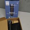 Norelco Philips Beard Trimmer 5000 Series, 100% Waterproof Beard Styler, Precision Dial with 40 Lock-in Trimming Settings, Self-Sharpening Metal Blades & Beard Hair Mess Collector, BT5775/40 (Black)