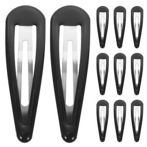 Baluue Snap Hair Clips No Slip Black Barrettes for Women Teens 50-Pack Strong Grip Hair Accessories for Everyday Casual and Party Hairstyles