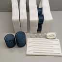 Vintage Glassware Drinking Glasses Set of 12,Blue 12oz & 15oz Hobnail Glass Cups,Embossed Water Tumbler,for Beer,Cocktail,Whiskey,Juice and Various Mixed Drinks- 1 Cleaning Brush, Blue