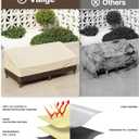Vailge Heavy Duty Patio Sofa Cover, 100% Waterproof 3-Seater Outdoor Sofa Cover,Lawn Patio Furniture Covers with Air Vent and Handle,Beige&Brown