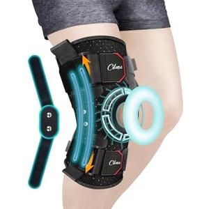 Cilnos Knee Brace for Pain Relief, Adjustable Hinged Knee Support with Side Stabilizers & Patella Gel Pads, for ACL, MCL, Meniscus Tears, Arthritis,Post-Injury Support - Men and Women (2XL/3XXL/4XL)