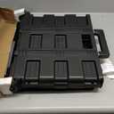 dbest products Quik Cart Collapsible Rolling Crate on Wheels for Teachers Tote Basket 80 lbs Capacity, Made from Heavy Duty Plastic Used as a Seat, Black