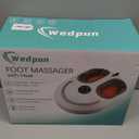 Shiatsu Foot Massager with Heat Electric Feet Massage Machine for Plantar Fasciitis Relief Adjustable Air Compression & 3 Temperature Levels Perfect for Home or Office White