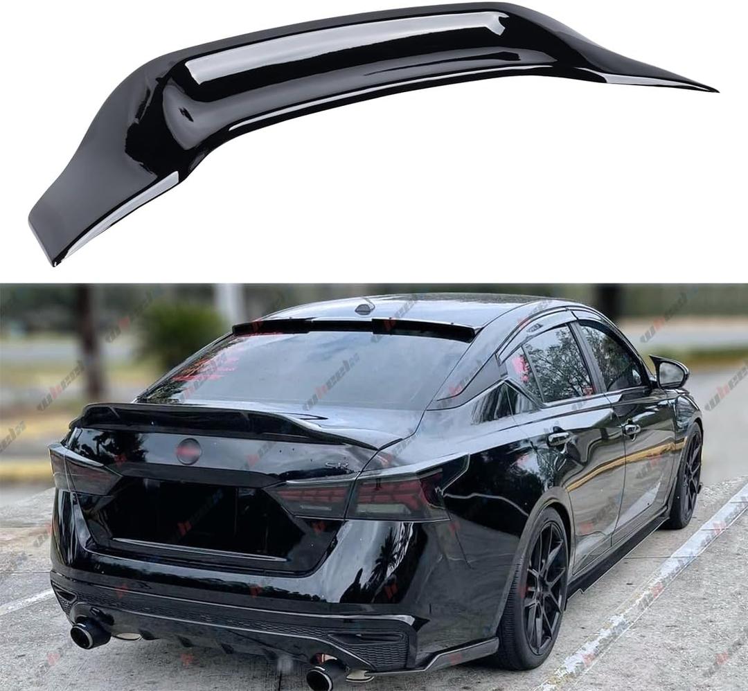 Rear Spoiler Compatible with 2019-2024 Nissan Altima Sedan S SV SR SL Rear Trunk Wing ABS Gloss Black R Style Accessories Exterior 2019 2020 2021 2022 2023 2024 (Glossy Black)