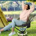Docusvect Swivel Portable Camping Chair for Adults, Fast Setup, Lightweight & Small Folding Chair with Cup Holder, Side Pocket and Carry Bag - Support 330 LBS