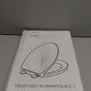 Elongated Toilet Seat, 18.5 Soft/Slow Close Oval (Oblong) Toilet Seat for Elongated Toilets, No-Slam Quiet-Close Lid, Easy-to-Install & Clean, Durable Never-Loosen White Plastic Seat