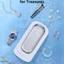 Ultrasonic Jewelry Cleaner Machine: 48KHz Ultra Sonic Cleaner for Jewelry,Eyeglass,Rings,Watch Band,Dentures,with Dual Cleaning Modes,350ML 304 Stainless Steel Tank,Gift for Wife,Mom,Daughter