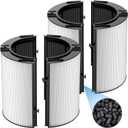 2 Pack Combi 360Glass HEPA+Activated Carbon Filter For Dyson HP1 HP2 TP09 TP07 TP06 TP04 TP10 TP7A HP04 HP06 HP07 HP09 HP10 HP4A HP7A PH01 PH02 PH03 PH04 PH3A DP04 PC1 PC2 Air Purifier, #965432-01