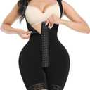 FeelinGirl Shapewear for Women Tummy Control Stage 2 Post Surgery Compression Garment Full Body Shaper Butt Lifter (X-Large, Black)