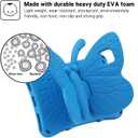 Simicoo Samsung Galaxy Tab A11 Plus A11+ Tablet 10.9 inch 2025 Cute Butterfly Case with Stand for Kids Girl Light Weight EVA Rugged Shockproof Full Cover Kids Friendly Kid Pro Tablet Cover Blue