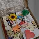 Menkxi Valentines Decorations Valentine's Day Wooden Book Stack Table Centerpiece Seasonal Highland Cow Decoration Tiered Tray Decor Gift for Party Kitchen Home Dining Table Decor(Book Block)