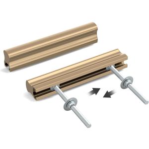 Peaha 10 Pack Adjustable Cabinet Drawer Pulls Overall Length 102mm(4inch) Champagne Bronze Drawer Handles Dresser Hardware for Cupboard