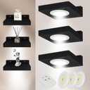 Small Floating Shelves for Wall Set of 3, 6 Inch Small Shelf Wall Mount Organizer, Wood Hanging Shelf for Living Room Bedroom Bathroom Kitchen Plant Photo Frame