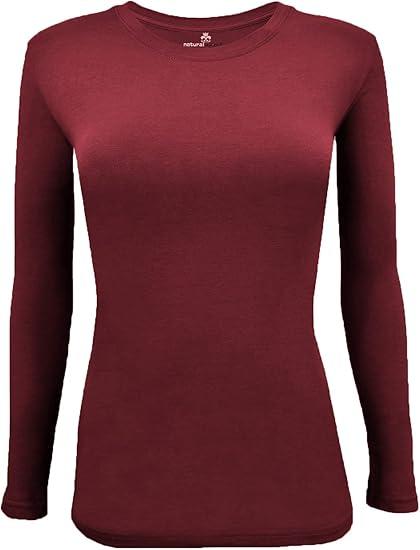 Natural Uniforms Women's Under Scrub Tee Crew Neck Long Sleeve T-Shirt Size XL
