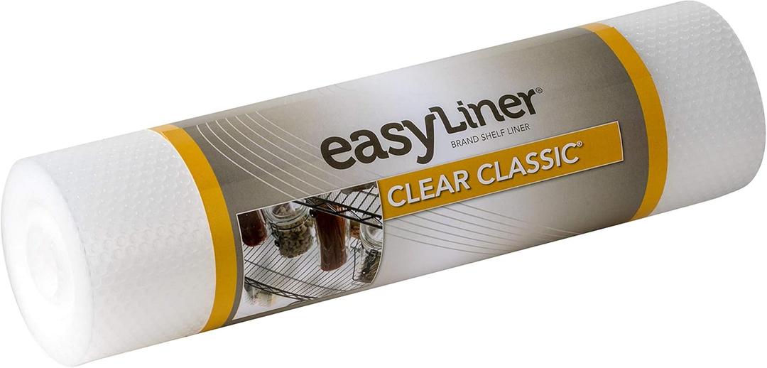 Duck Brand Clear Classic Easy Liner Shelf Liner, Non-Adhesive, Clear, 12 Inches x 20 Feet