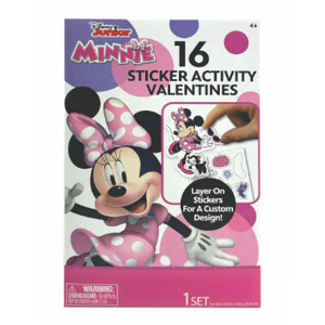 Disney Junior Minnie Sticker Activity Valentines, 2 Pack