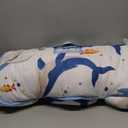 Toddler Nap Mat with Pillow and Blanket, Extra Large Rolled Napping Mats,Slumber Bags for Boys Girls,Kids Sleeping Bag for Daycare, Preschool Travel Camping (Ocean Whale)