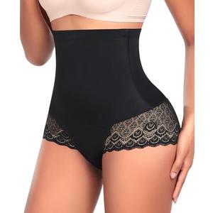 Womens Shapewear Tummy Control Underwear High Waist Shaper Panites Girdle Slimming Briefs(01# A Black(Steel Bones), Medium)