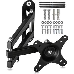 Suptek TV Wall Mount Swivel Tilt Rotation Full Motion Adjustable Articulating for Most 15-32 inch LED, LCD Monitor Wall Mount VESA 75,100 (MA2720) (15-32-1pc, Black)