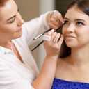 Nail Art Ring Palette Mini Square 1.69X1.25In Professional Mixing Tool for Paint Makeup and Nail Design Easy Clean Surface for Salon Home Use (Silver)