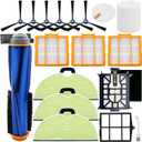 Replacement Parts for Shark AV2610WA RV2610WA Matrix Plus 2- in-1 Robot Vacuum Cleaner,1 Main Brush,3 Filters,3 Mop Pads,6 Side Brushes,1 Pre Filter,1 Filter&1 Pre-Motor Foam&Felt Filter