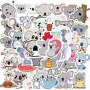 Koala Bear Stickers |50 Pcs Cute Koala Waterproof Vinyl Stickers for Water Bottles Bicycle Laptop Refrigerator Luggage Computer Mobile Phone Skateboard Bike Decals