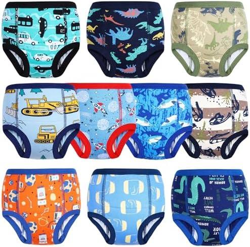 MooMoo Baby Potty Training Underwear 10 Packs Absorbent Toddler Training Pants for Boys and Girls Cotton Pee Pants, 7 T