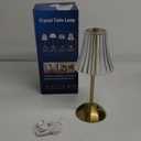 Vintage Lamp,2000mAh Rechargeable Lamps Cordless Lamp,3 Colors+10 Brightness Small Battery Operated Lamps for Bedroom (Gold-Rose)