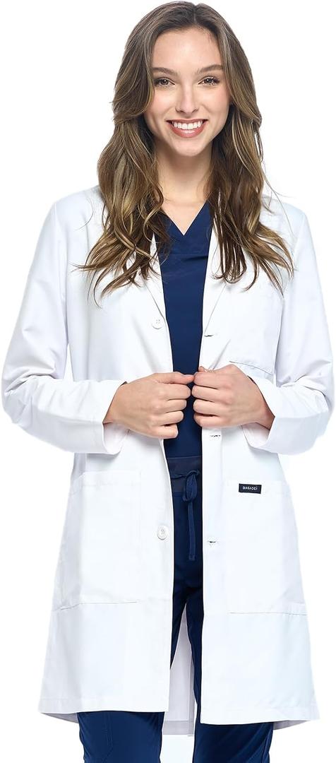 Dagacci Medical Uniform 35" Unisex Lab Coat (White, M)