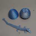 3D Printed Dragon Egg, Easter Mystery Crystal Dragon Egg Fidget Toys Surprise, Articulated Crystal Dragon Eggs with Dragon Inside, Easter Basket Stuffers Filled Easter Eggs Toy for Kids (Gray-Blue)