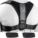 KARM Plus Size Posture Corrector for Women & Men - 3X Big and Tall Posture Corrector - Upper Back Brace for Hunchback, Clavicle Support - Fits Up To XXXL (Pack of 1), Black)