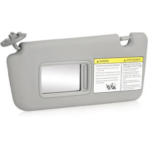 Gray Driver Left Side Sun Visor Replacement Compatible with 2004-2005 Toyota RAV4 Replace 74320-42420-B0 (Grey)