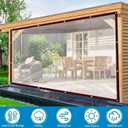 Clear Tarp - Heavy Duty Waterproof 8x12FT Plastic Tarps with Grommets Clear Vinyl Tarps for Outdoor Porches Transparent Tarpaulin for Patio Enclosure Roofs Greenhouse Plant Chicken Coop Cover
