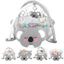 dearlomum 4-in-1 Baby Play Mat Baby Gym, Interactive Activity Mat for Floor Exercise Including 30 Balls with 5 Learning Toys for Newborn Toddler(Koala)