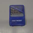 COMOWARE Drill Bit Sets for Metal- 19 Pcs Straight Shank M2 HSS Drill Bits for Stainless Steel, Cast Iron, Plastic and Wood